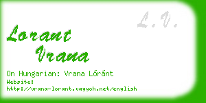 lorant vrana business card
